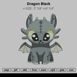Dragon Black Embroidery