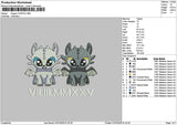 Dragon Couple Embroidery File 6 sizes