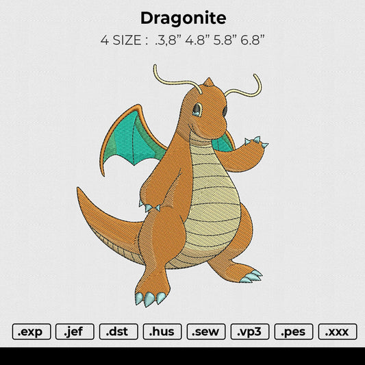 Dragonite Embroidery