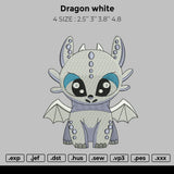 dragon white Embroidery