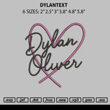 Dylantext Embroidery File 6 sizes