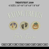 Treatstext 2509 Embroidery File 6 sizes