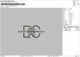 ELEVATE CINEMATICS Embroidery File