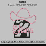 Elianatext Embroidery File 6 sizes