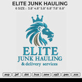 ELITE JUNK HAULING Embroidery File 6 size