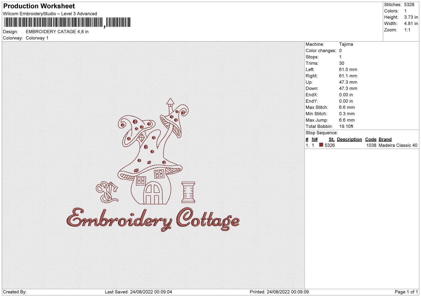 EMBROIDERY CATAGE Embroidery