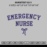 Nursetext 0211 Embroidery File 6 sizes