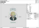 Enidtext Embroidery File 6 sizes