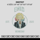 Enidtext Embroidery File 6 sizes