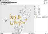 ENJOY THE BUTTERFLIES Embroidery