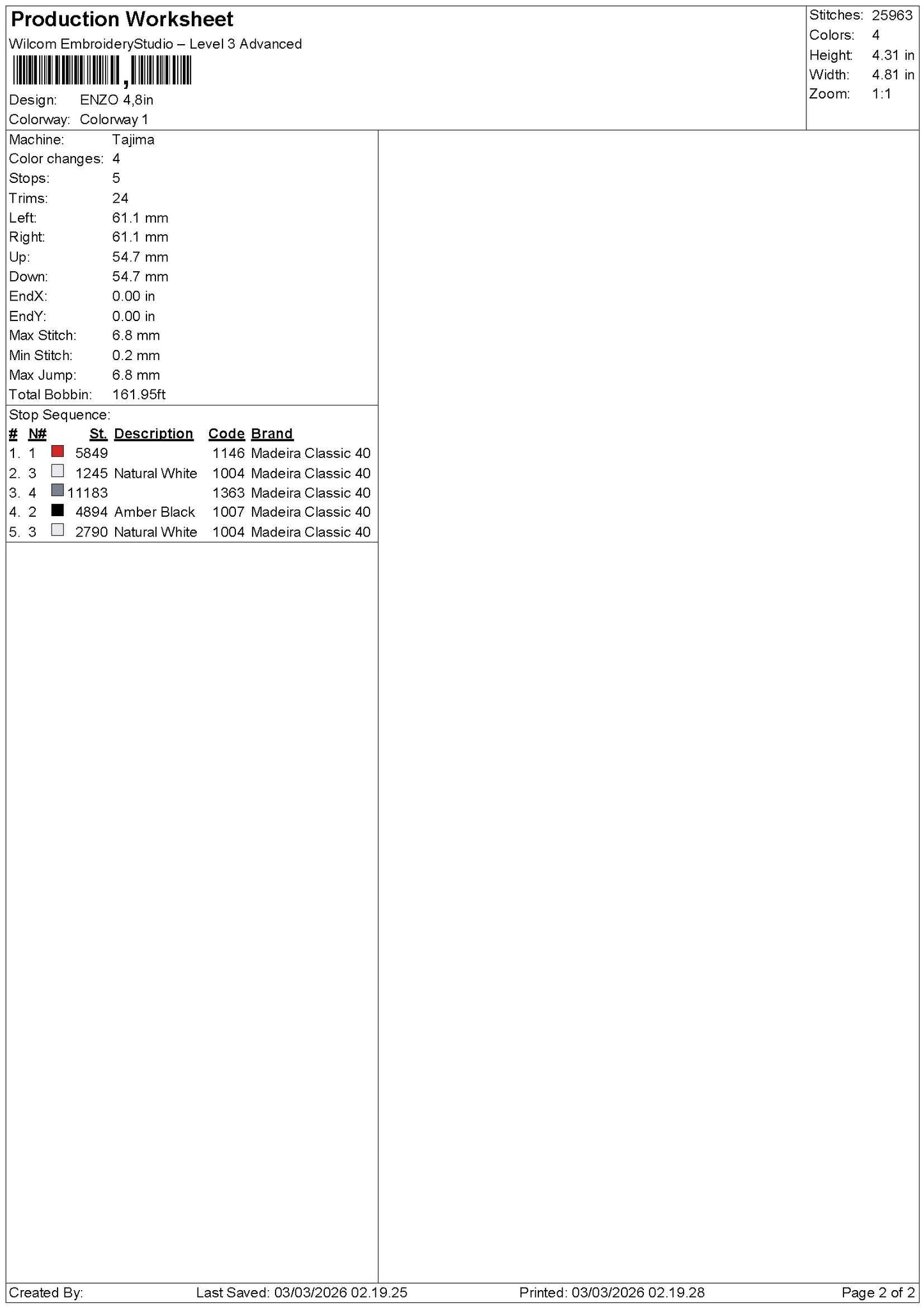 Enzotext Embroidery File 6 sizes