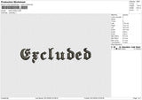 ERCLUDED Embroidery File 6 size