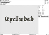 ERCLUDED Embroidery File 6 size