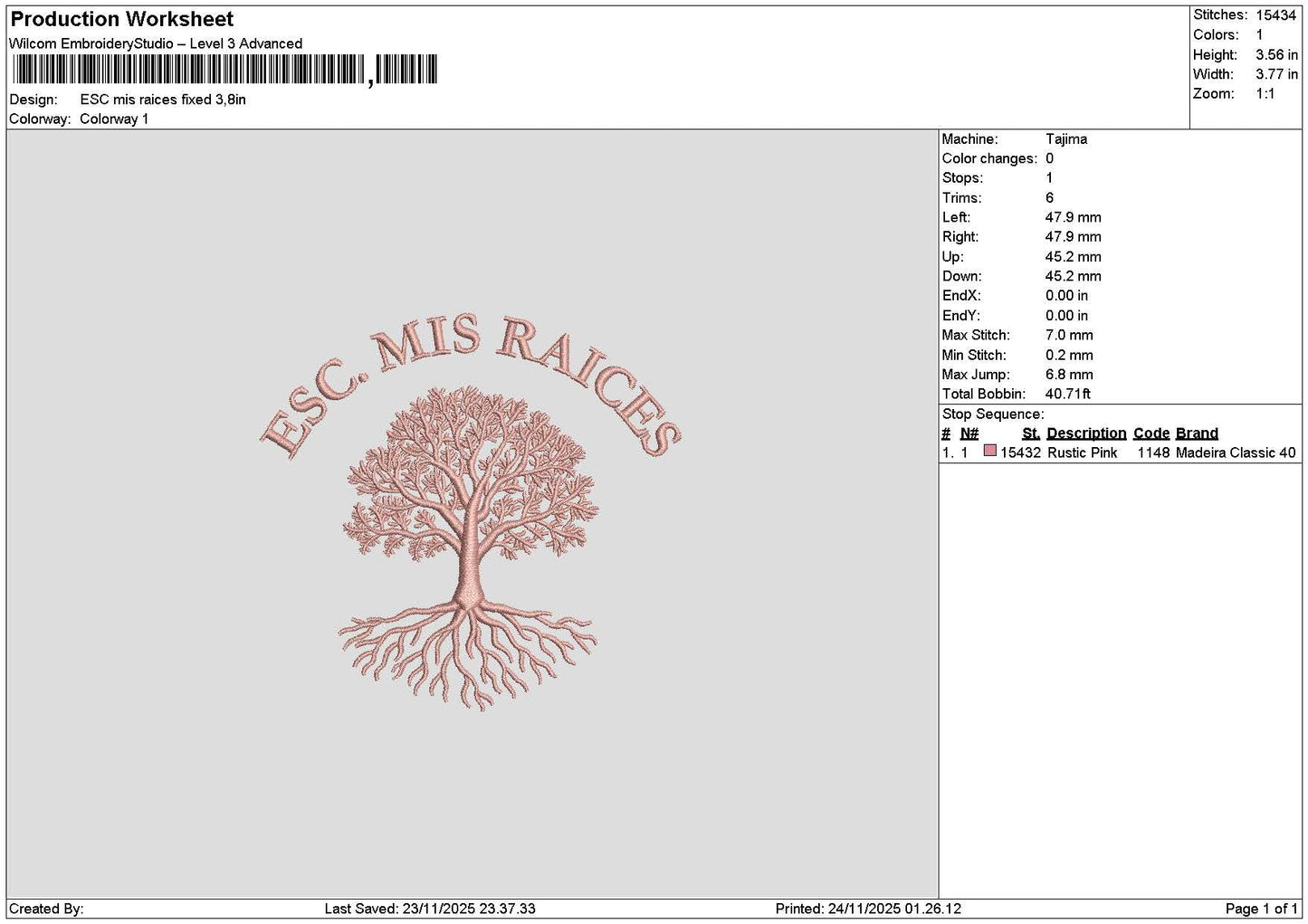 Mistext 001 Embroidery File 6 sizes