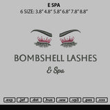 E Spa Embroidery File 6 sizes