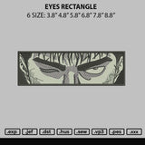 Eyes Rectangle Embroidery File 6 sizes