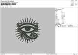Eye Logo Embroidery File 6 sizes
