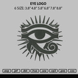 Eye Logo Embroidery File 6 sizes