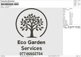 Eco Garden Embroidery File 6 size
