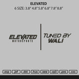 Elevated Embroidery File 6 sizes