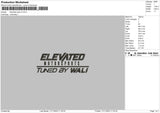 Elevated V2 Embroidery File 6 sizes