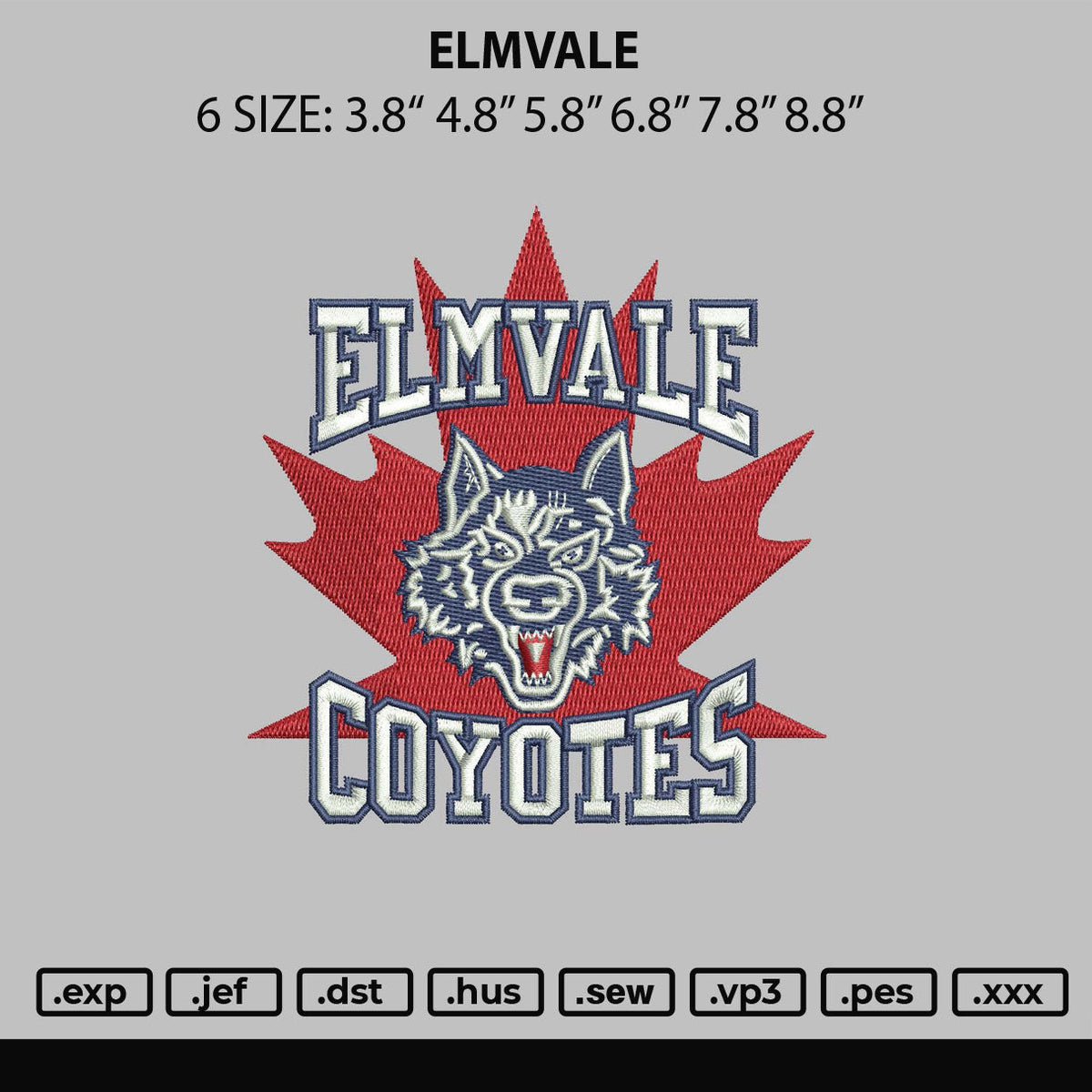 Elmvale Embroidery File 6 sizes