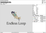 Endlesstext Embroidery File 6 sizes