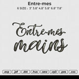 Entre-mes Embroidery File 6 sizes