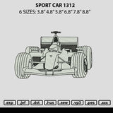Sport Car 1312 Embroidery File 6 sizes