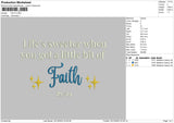 Faith Text Embroidery File 6 sizes