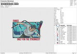 Fangs Embroidery File 6 size