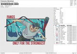 Fangs Embroidery File 6 size