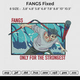 Fangs Embroidery File 6 size