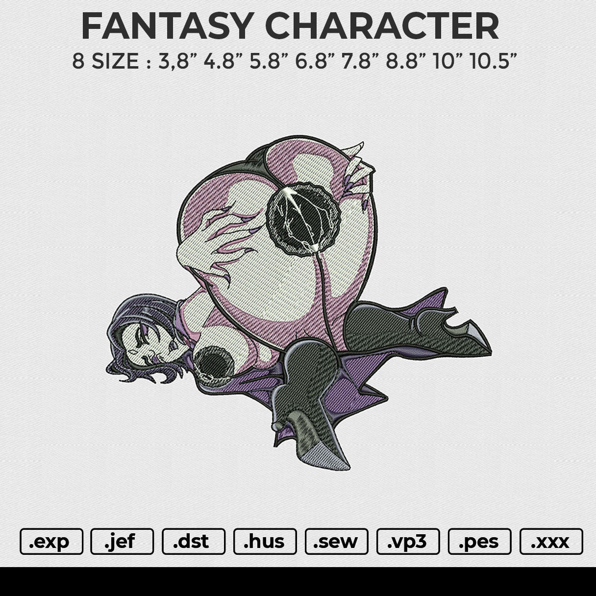 FANTASY CHARACTER Embroidery File 6 size