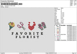 Favoritetext 3003 Embroidery File 6 sizes