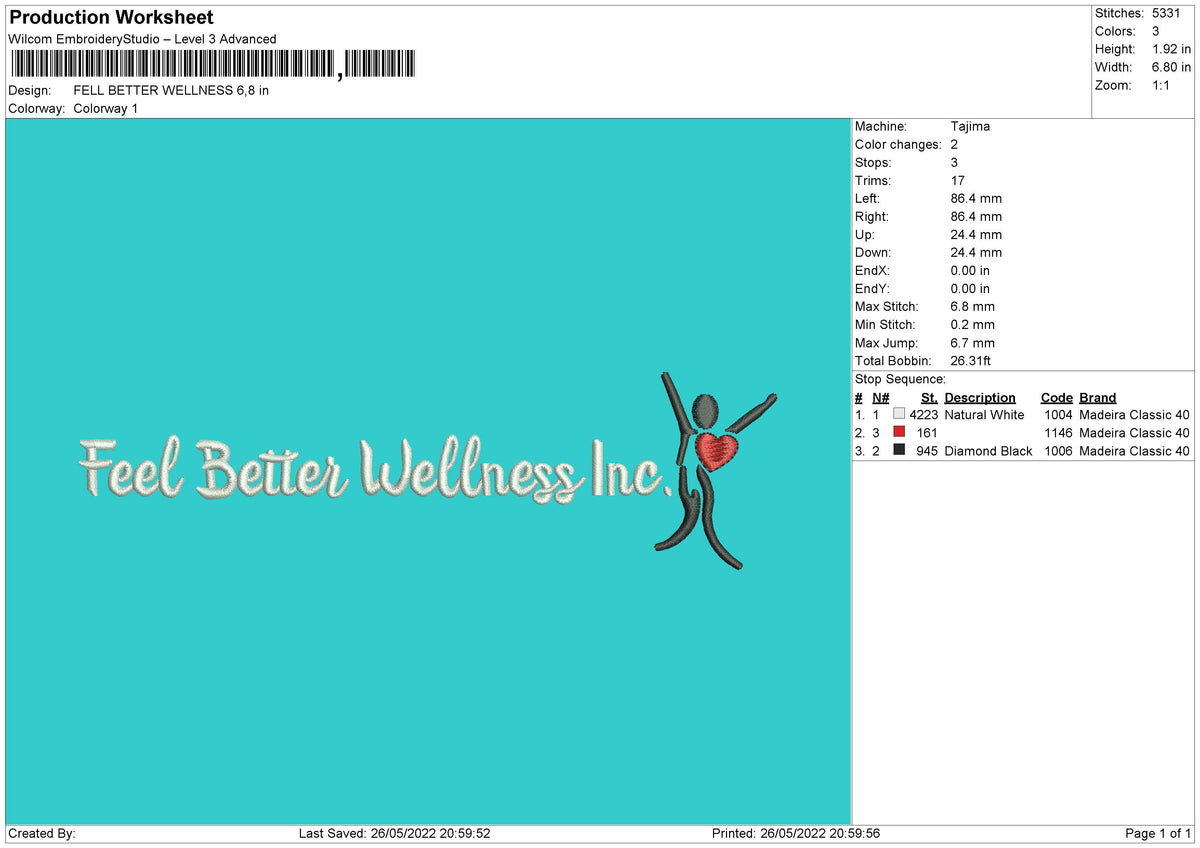Fell Better Wellness Embroidery