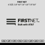 First Net Embroidery File 6 Sizes