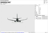 FLGHT 828 Embroidery File 6 size