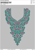 Floral Neck Embroidery Design File