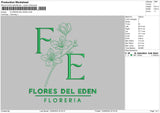 Florestext Embroidery File 6 sizes