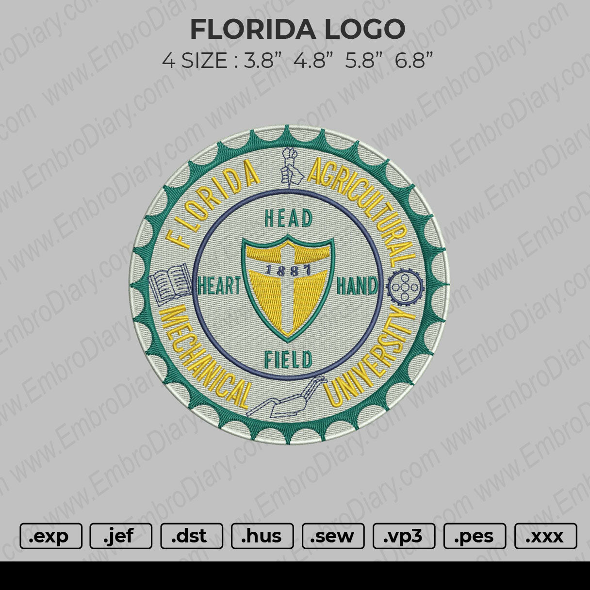 FLORIDA LOGO embroidery 4 file