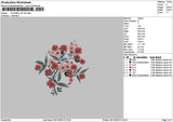 Flowers 1911 Embroidery File 6 sizes