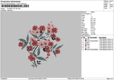 Flowers 1911 Embroidery File 6 sizes