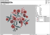 Flowers 1911 Embroidery File 6 sizes