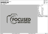 Focusedtext Embroidery File 6 sizes