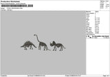 Dinosaurus 0108 Embroidery File 6 sizes