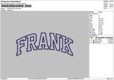 Frank App Embroidery File 6 sizes