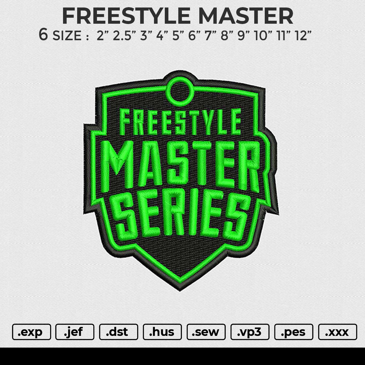 FREESTYLE  Embroidery File 6 size