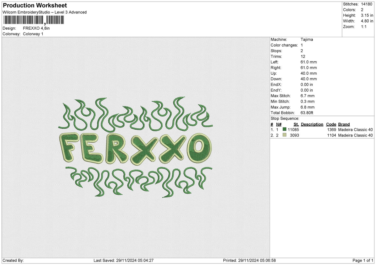FREXXO Embroidery File 6 size