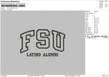 Fsu Text Embroidery File 6 sizes